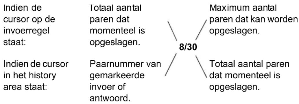 TEXAS INSTRUMENTS Voyage 200 - History informatie op de statusregelHistory informatie op de statusregel - 1
