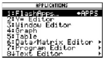 TEXAS INSTRUMENTS Voyage 200 - In het menu APPLICATIONS In het menu APPLICATIONS - 1