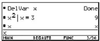 TEXAS INSTRUMENTS Voyage 200 - Een variabele tijdelijk overschrijvenEen variabele tijdelijk overschrijven - 2