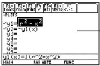TEXAS INSTRUMENTS Voyage 200 - Vergelijkingen in poolcoördinaten definiëren In de Y= Editor - 1