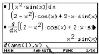 TEXAS INSTRUMENTS Voyage 200 - Integreren en differentiërenIntegreren en differentiëren - 1