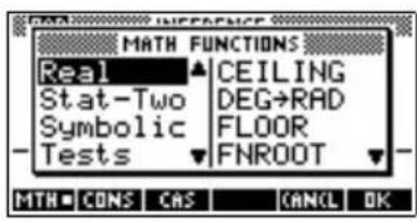 HP F2225AA 40gs - Le menu MATH - 1