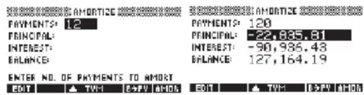 HP F2225AA 40gs - Exemple 3 - L'amortissement d'un prêt immobilier - 1