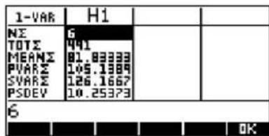 HP F2225AA 40gs - Calculs statistiques à partir d'une liste - 9