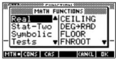 HP F2225AA 40gs - Menu Math. Le menu - 1