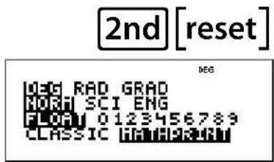 TEXAS INSTRUMENTS TI-30XS Multiview - Reset - 6