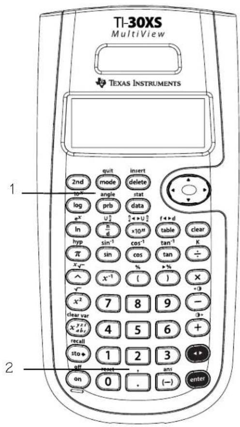 TEXAS INSTRUMENTS TI-30XS Multiview - Keys - 1