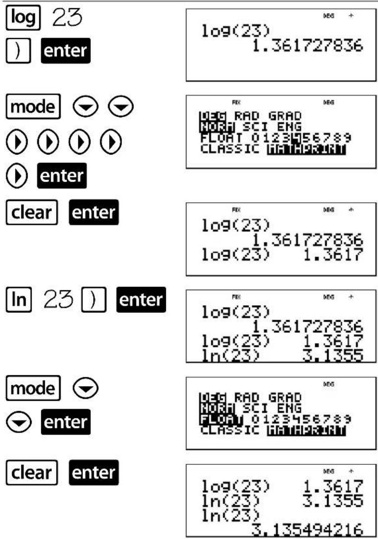 TEXAS INSTRUMENTS TI-30XS Multiview - Common logarithm, natural logarithm - 1