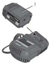 DEWALT DCS373 - Procédure de charge (Fig. 1) - 1