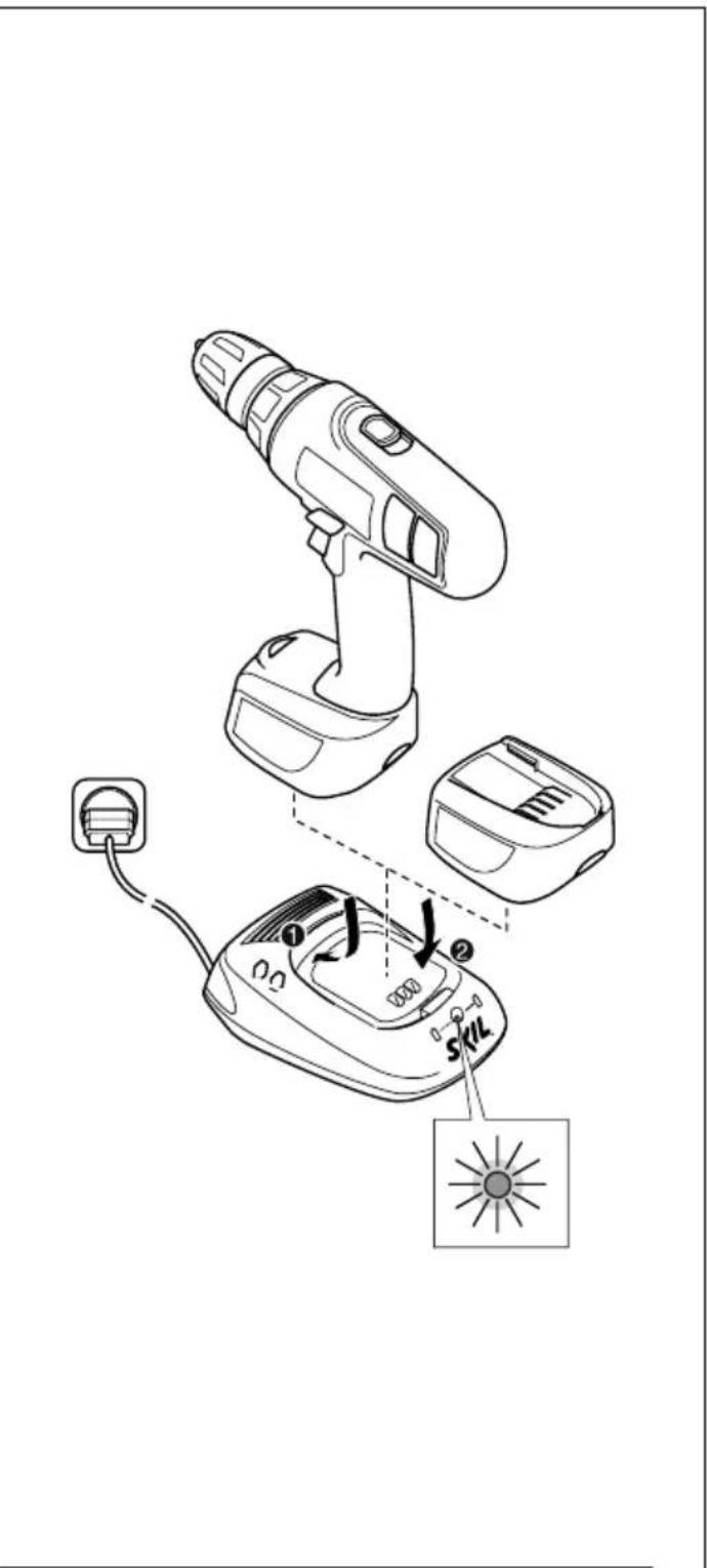Diagram showing exploded view of a power tool with labeled components and a highlighted 'SILL' button