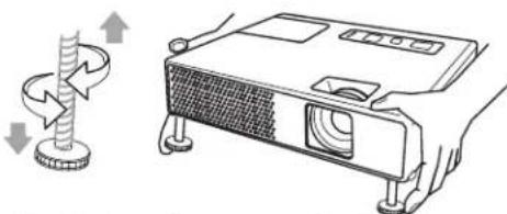 3M X20 - Adjusting the projector's elevator - 3