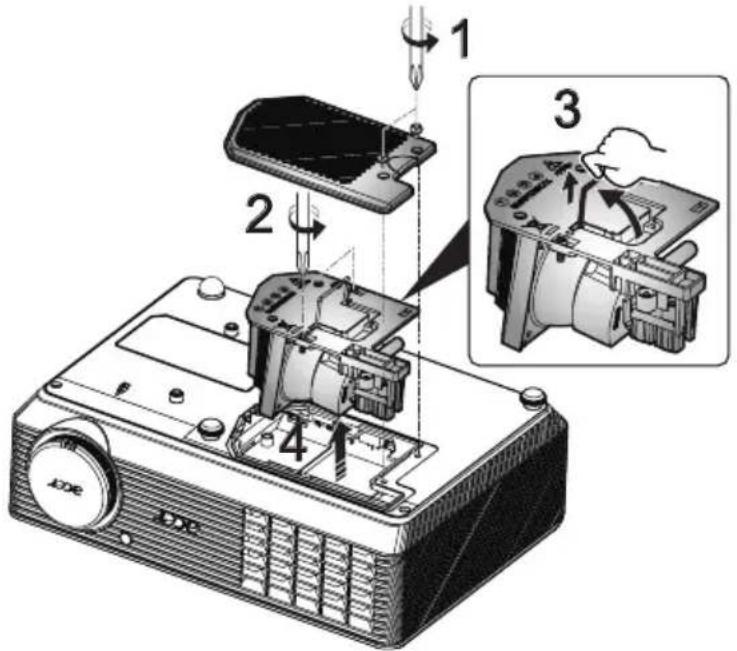 ACER D111 - De lamp vervangen - 2