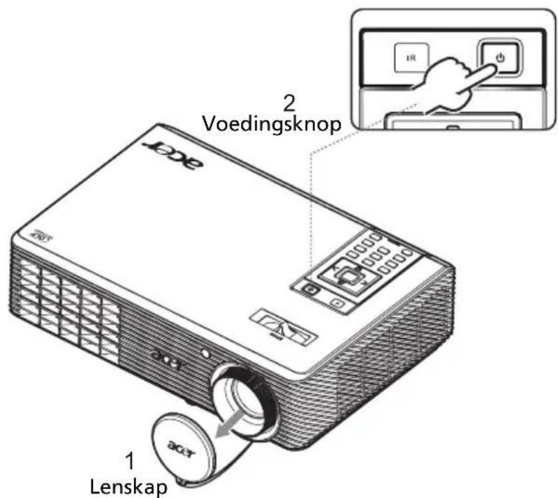 ACER D111 - De projector inschakelen - 1