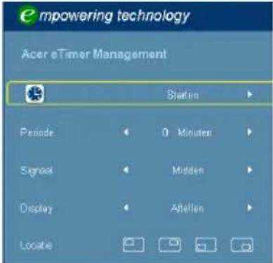 ACER P1101 - Het installatiemenu - 5