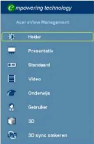 ACER P1101 - Het installatiemenu - 4