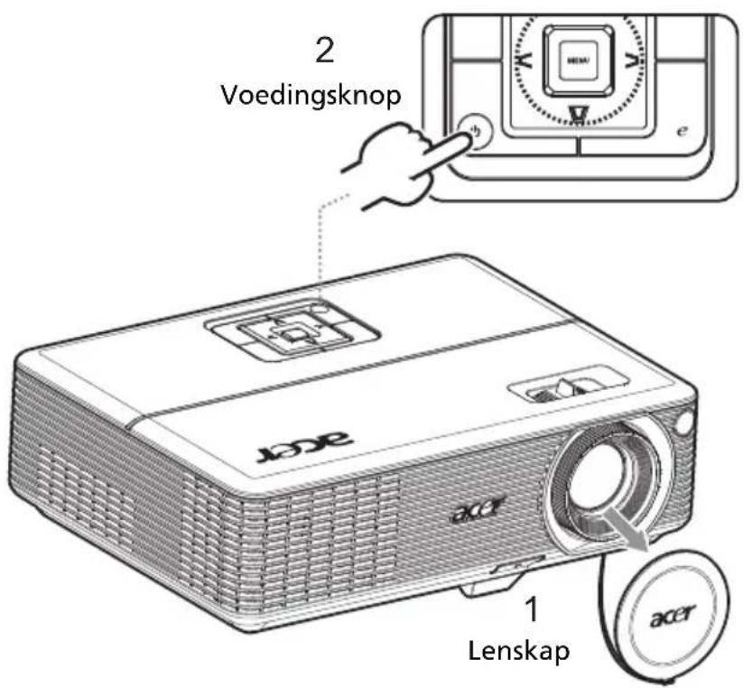 ACER P5206 - De projector inschakelen - 1