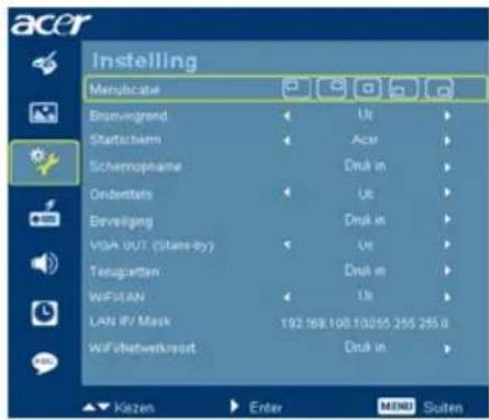 ACER P5206 - Instelling - 2