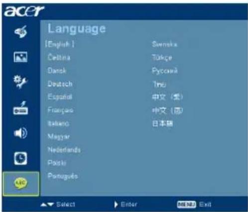 ACER P5290 - Language - 1