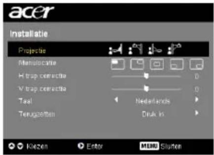 ACER P7290 - De gewenste beeldgrootte verkrijgen door de afstand en zoomfactor aan te passen - 3