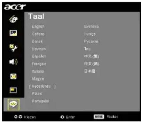 ACER P7290 - Instelling Taal - 1