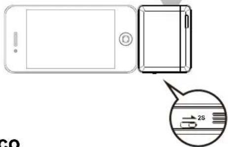 AIPTEK MobileCinema i20 - Accensione/spegnimento del proiettore - 1