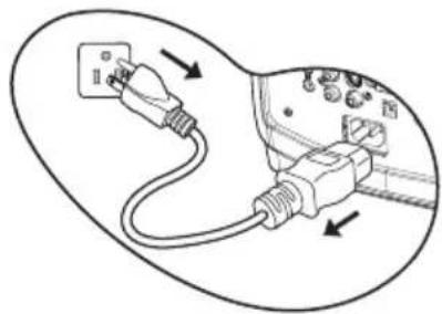 BENQ MX750 - Shutting down the projector - 3