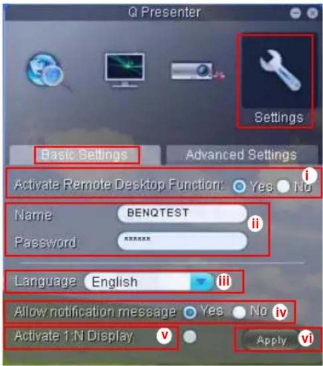BENQ MX750 - Be sure to turn off other virtual network control programs before using Q Presenter. - 5