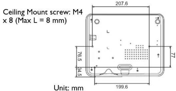 BENQ MX816ST - Ceiling mount installation - 1