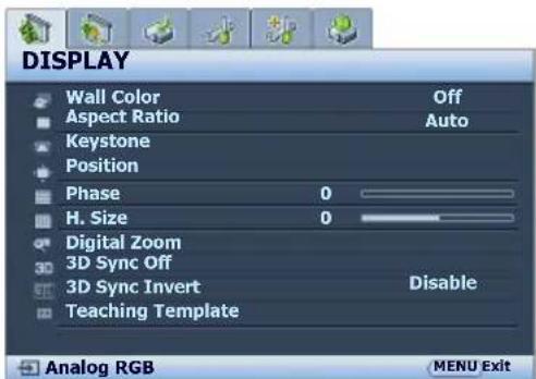 BENQ MX816ST - Using the menus - 2