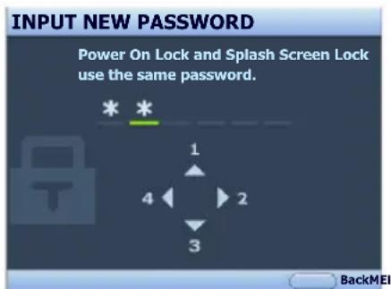 BENQ MX816ST - Setting a password - 2