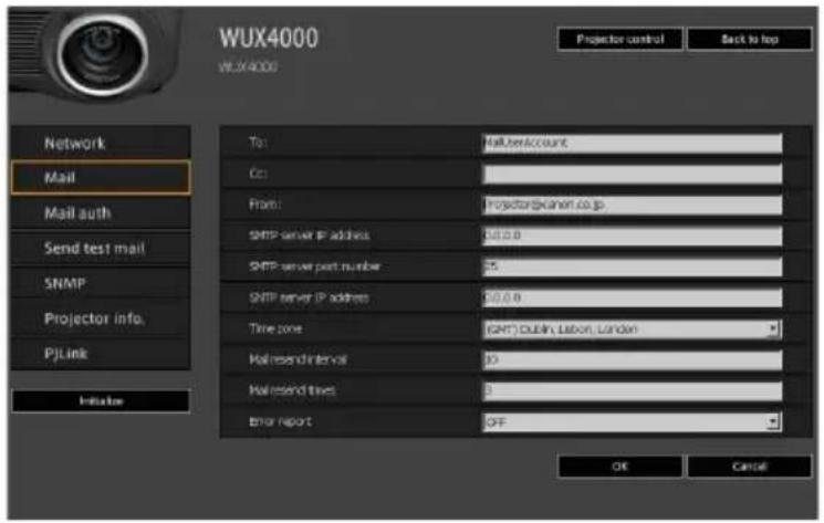 CANON REALiS WX6000 - ■ Setting Up Email [Mail] - 1