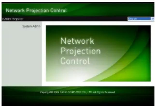 Network Projection Control CASIO Projector System Admin Network Projection Control Copyright©2009 CASIO.COMPUTER CO., LTD. All Rights Reserved