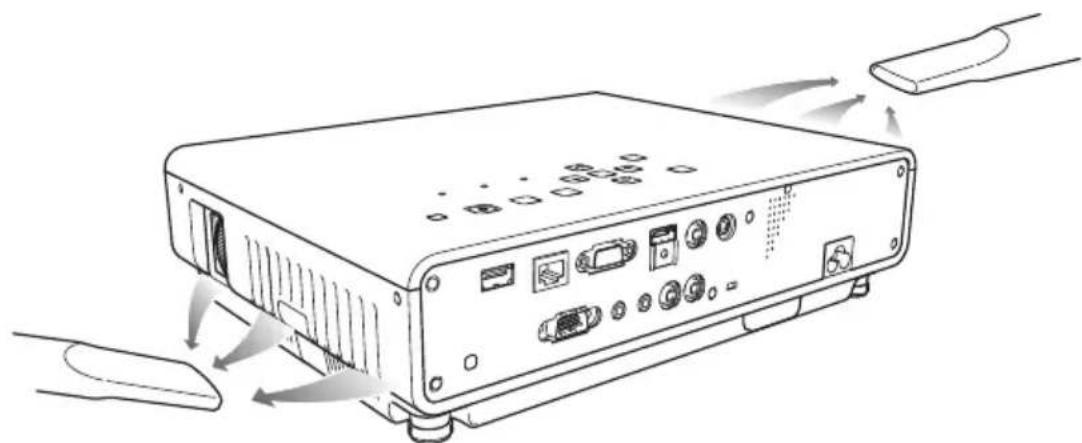 CASIO XJ-M255 - Nettoyage des entrées d'air, des sorties d'air et les ailettes de ventilation - 1