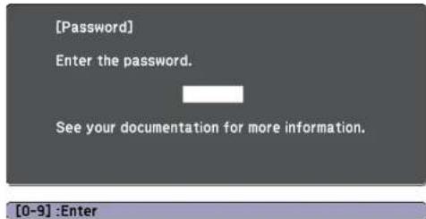 EPSON EB-S12 - Entering the Password - 1