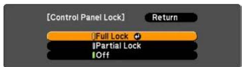 EPSON EB-S12 - Restricting Operation (Control Panel Lock) - 4