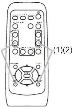 HITACHI CP-RX70WF - Changing the frequency of remote control signal - 1