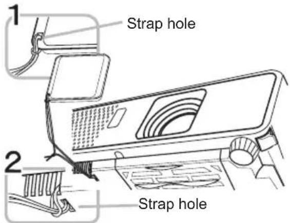 HITACHI CP-RX70WF - Fastening the lens cover - 1
