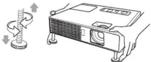 HITACHI CP-RX70WF - Adjusting the projector's elevator - 3