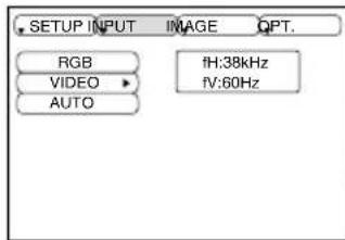 HITACHI CPX320W - Input Menu - 1