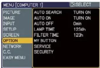 HITACHI ED-A100 - OPTION Menu - 1