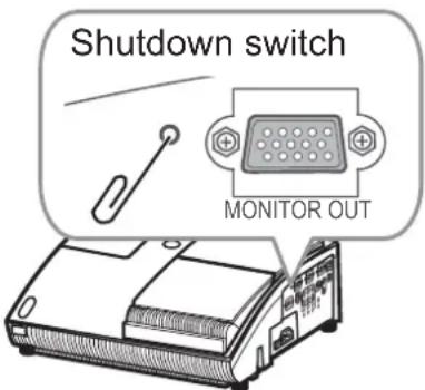 HITACHI ED-A100 - Shutting the projector down - 1