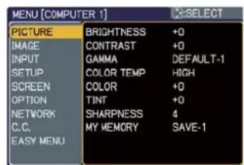 HITACHI ED-A100 - In the Advanced Menu - 1