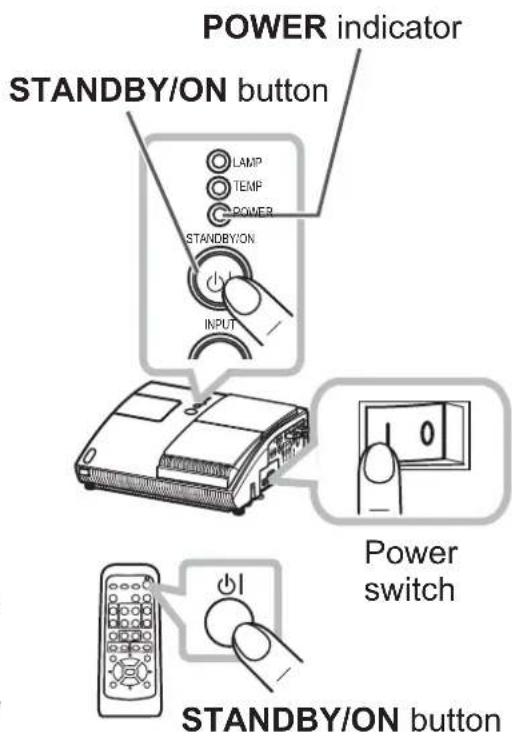HITACHI ED-A100 - Turning on the power - 1