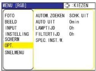 HITACHI ED-X8250 - Menu OPT. - 1