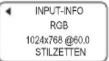 HITACHI ED-X8250 - Menu INPUT (vervolg) - 1