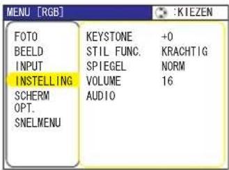 HITACHI ED-X8250 - INSTELLING menu - 1