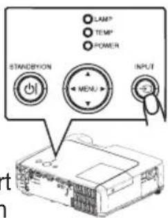 HITACHI ED-X8250 - Selectie van een input-signaal - 1