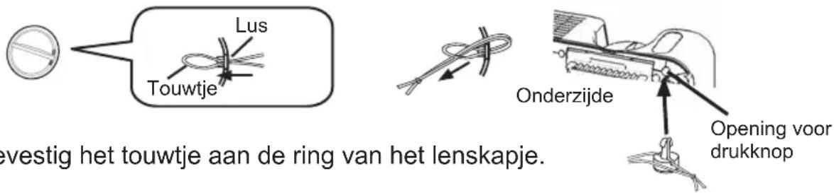 HITACHI ED-X8250 - Bevestigen van het lenskapje - 1