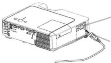 HITACHI ED-X8250 - De voeding aansluiten - 1