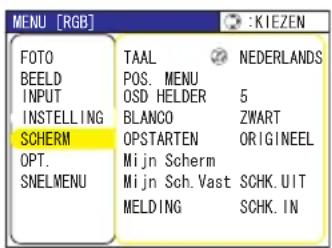 HITACHI ED-X8250 - Menu SCHERM - 1